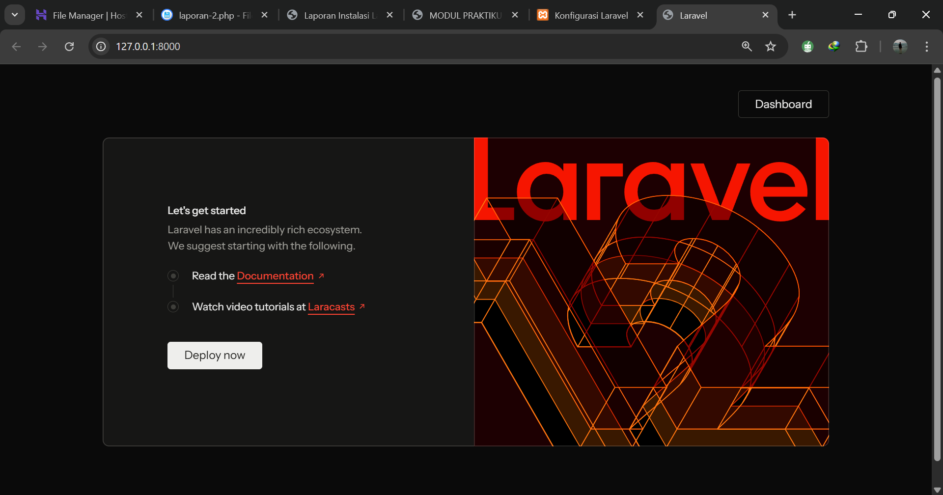 Dashboard Laravel