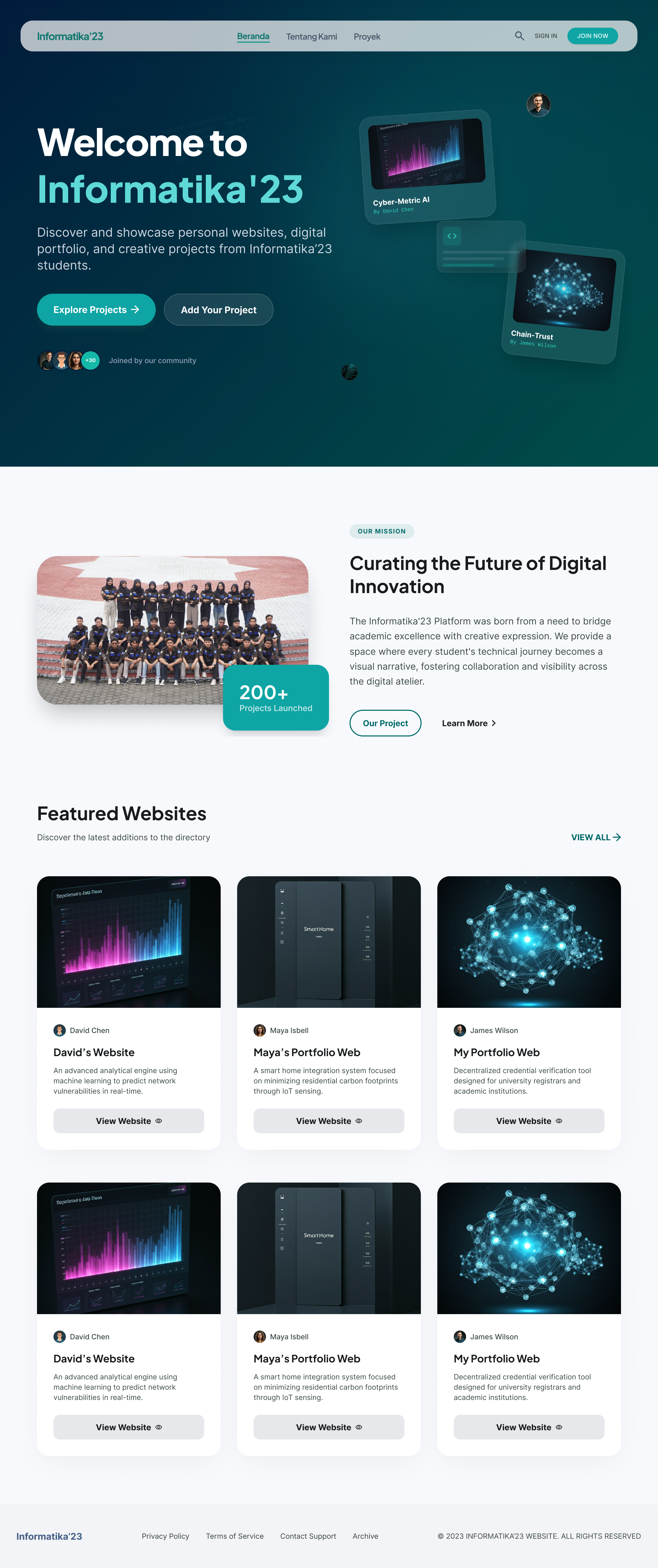 Informatika 23 Landing Page (UI/UX Design)