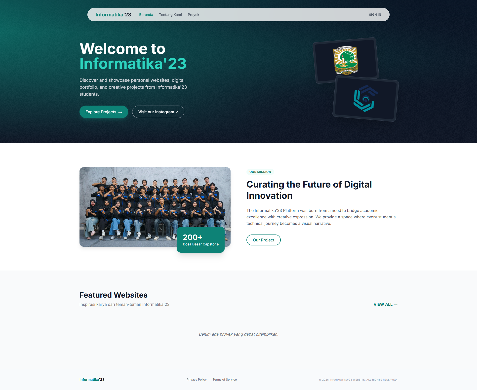 Informatika 23 Landing Page (Web Dev)