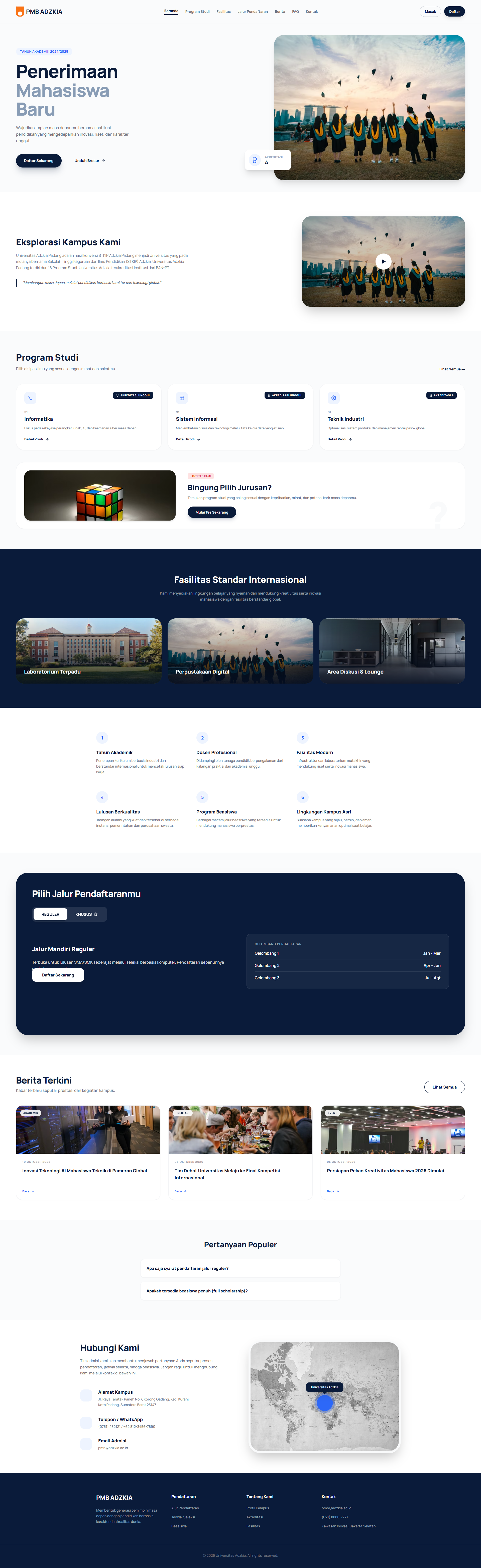 SPMB Universitas Adzkia (Web Development)